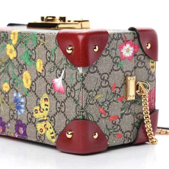 HOST PICK 🎁🎉Gucci GG Supreme Flora Padlock Jewelry Case Bag NEW WITH DUSTBAG - Picture 5 of 12
